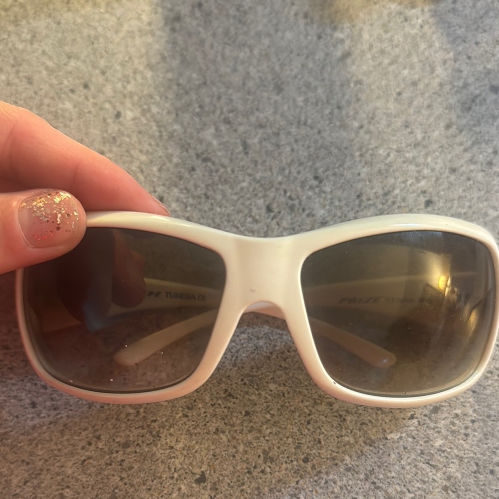 SMITH White Sunglasses with Tinted Lenses